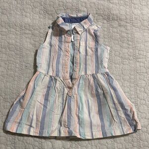 Carter's Striped Sleeveless Dress - Pink, Blue, White